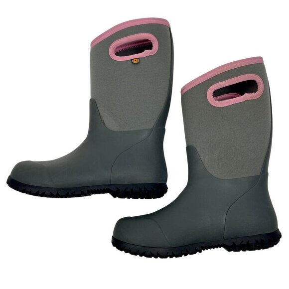 BOGS Childrens Size 3 Classic Solid Waterproof Boot with handle - Picture 1 of 12